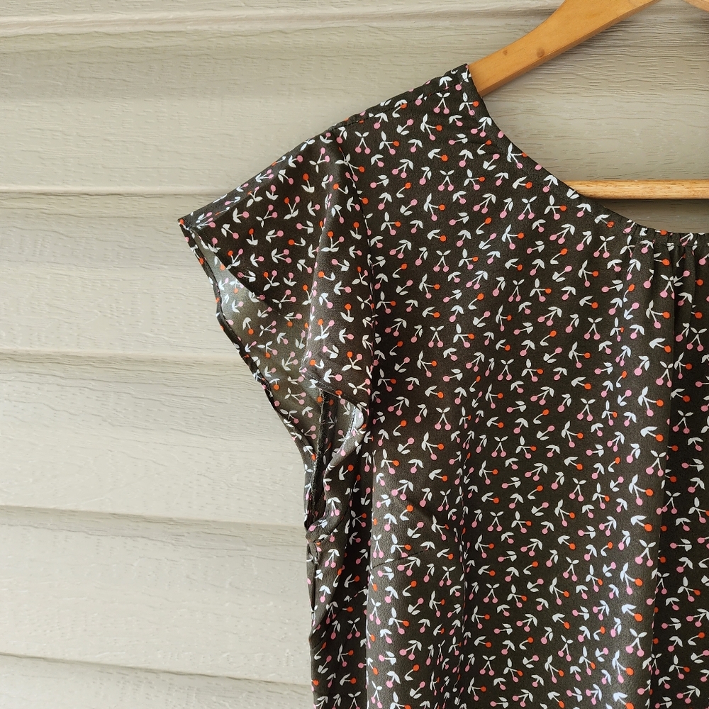 Boden Cynthia brown cherry print mini dress - Picture 7 of 12